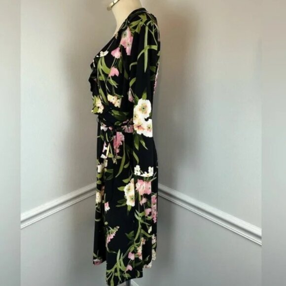 Sz 12 Tommy Hilfiger Long Sleeve Wrap Dress - Picture 4 of 10
